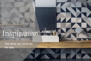 Image of a sink with the text 'Inspiration' over the top