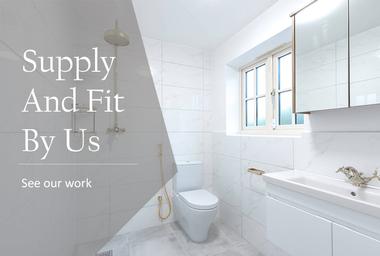 Image of a bathroom with the text 'Supply and Fit By Us' over the top
